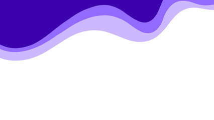 Layered purple wave element with transparent background