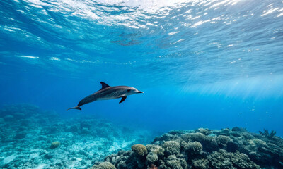 Obraz premium The mysteries of dolphin intelligence and their amazing world