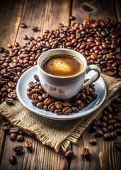 Steaming Cup of Freshly Brewed Coffee
