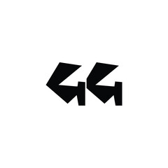 GG monogram logo design letter text name symbol monochrome logotype alphabet character simple logo