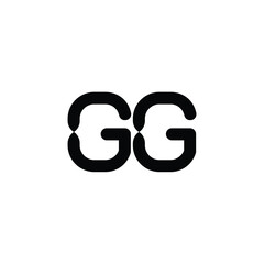 GG monogram logo design letter text name symbol monochrome logotype alphabet character simple logo