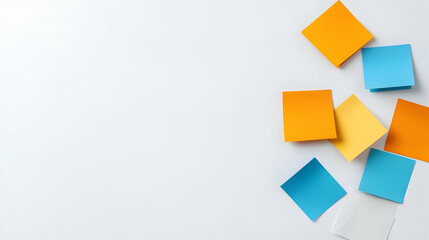 Colorful Sticky Notes On White Background