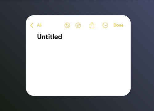 Notes app card. User interface mockup. Digital planner app for schedule, tasks, notifications, events, and to-do lists template. Editable vector illustration design