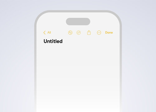 I phone Notes app user interface template. Ios digital planner application for schedule, tasks, notifications, events, and to-do lists mock-up. Editable vector illustration design