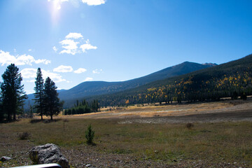 Mountain valley in autumn