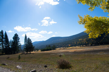 Mountain valley in autumn