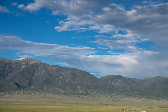 Clouds rising above the Colorado Rocky Mountains