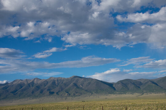 Clouds rising above the Mountains in Southern Colorado 