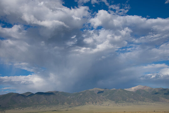 Clouds rising above the Mountains in Southern Colorado 