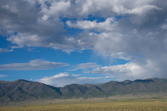 Clouds rising above the Mountains in Southern Colorado 