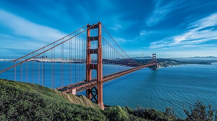 Obraz premium Iconic Golden Gate Bridge, San Francisco Bay
