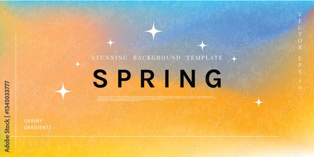 Wall mural abstract summer gradient mesh background vector. wallpaper design with sparkle in grainy and blurry 