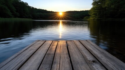 Peaceful Lakeside Sunset