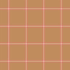 Famous plaid vector texture, decoration pattern seamless check. Male tartan textile fabric background in orange and red colors.