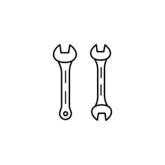 Wrench tool simple outline illustration