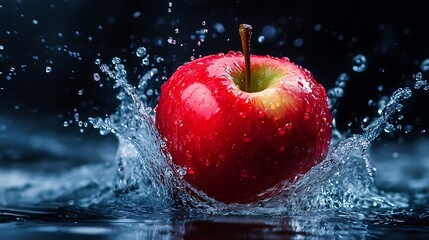 Red Apple Splash: A Vibrant Burst of Freshness