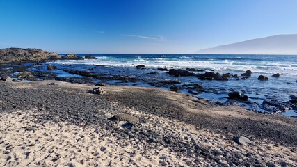 White Sand Meets Blue Horizon: Arenas Blancas Beach, EL Hierro, Canary Islands, Spain