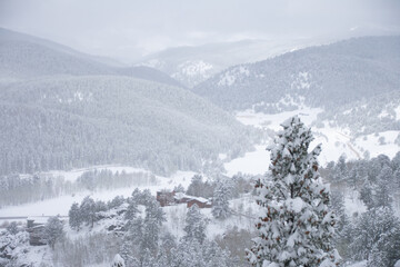 Views from Rollinsville Colorado after a snow storm