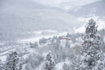 Views from Rollinsville Colorado after a snow storm
