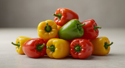 Colorful Bell Peppers Fresh  Vibrant