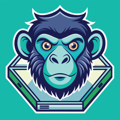 Eye-Catching Monkey Head Logo Design for Screen Printing