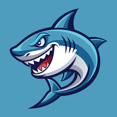 Illustrative Shark Logo Design with Vector Style and Detailed Features