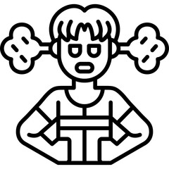 Angry Icon Vector Element