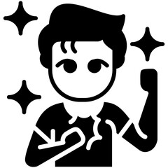 Confident Icon Vector Element