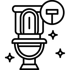 Clean Toilet Icon Vector Element