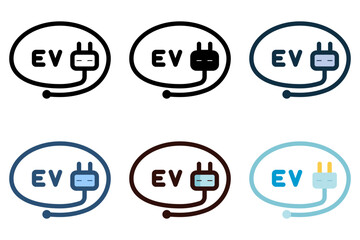 electric vehicle symbol icon vector illustration