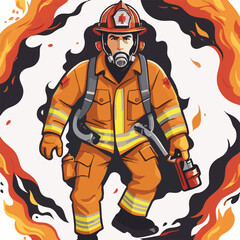 fireman, firefighter, safety, emergency, danger, man, rescue, fire, fighter, uniform, helmet, protection, background, service, red, equipment, hose, occupation, job, burn, person, work, male, hero, pr