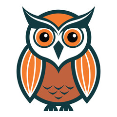 Fototapeta premium Serene Vintage Owl Illustration with Intricate Details