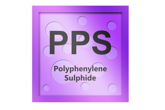 Polyphenylene Sulphide (PPS) polymer symbol isolated