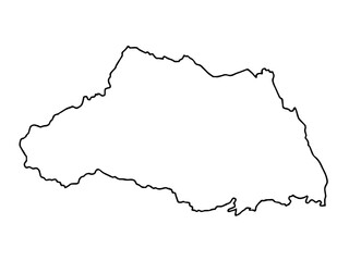 少しゆるい白い埼玉県地図 関東 東日本