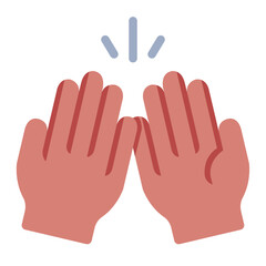 High five flat icon symbolizing strong friendship bond