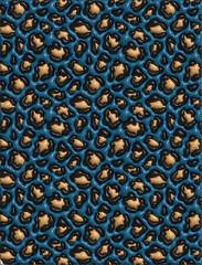 3d blue leopard print. Flashy and eye-catching animal print backgrounds and beautiful
