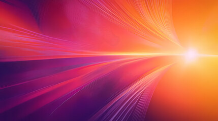 Obraz premium Abstract red and orange flowing light art