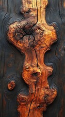 Beautiful Burnt Wood Texture With Natural Patterns And Warm Tones image