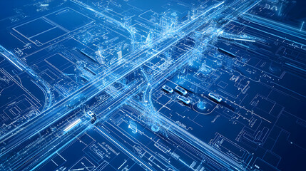 Obraz premium Abstract Futuristic Digital Design