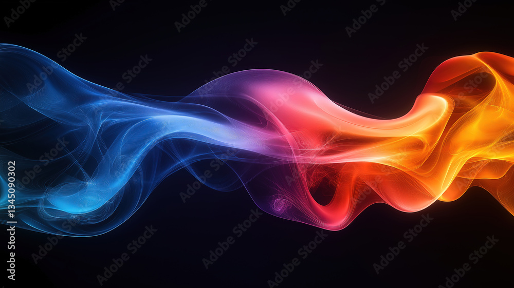 Wall mural abstract and vibrant smoke explosion creating a dynamic design full of colorful energy