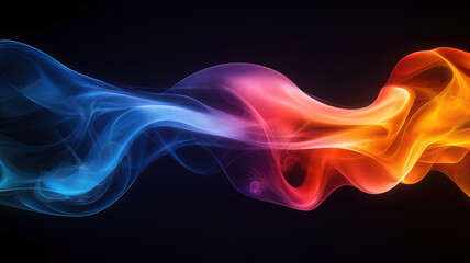 Abstract and vibrant smoke explosion creating a dynamic design full of colorful energy