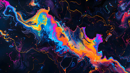 Vibrant Nebula - Abstract VJ Projections in Fluid Colors
