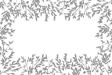 foliage shade frame isolated on transparent background