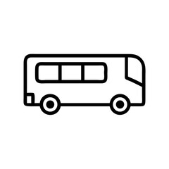 Line art illustration of a bus  