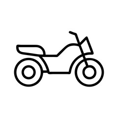 Line drawing of a motorcycle in a minimalist style  