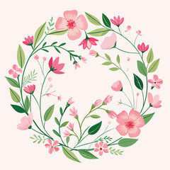 Delicate Floral Pattern Adorned with Summer Wildflowers in Vibrant Hues