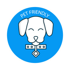Pet Friendly – Accommodation Welcoming Pets with Editable Stroke