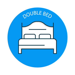 Double Bed – Spacious Sleeping Arrangement for Couples with Editable Stroke