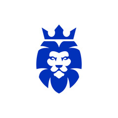 blue head lion vector