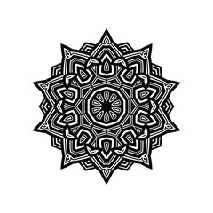 Intricate Black and White Mandala Design (5)